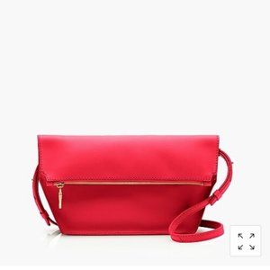 Jcrew Red Bennet Leather Crossbody Bag